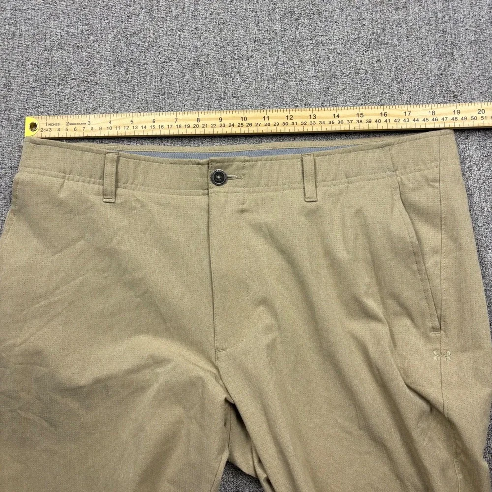 Under Armour Pants Mens 38x32 Performance Golf Tan Straight Fit Stretch
